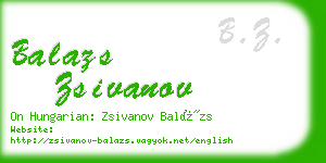 balazs zsivanov business card